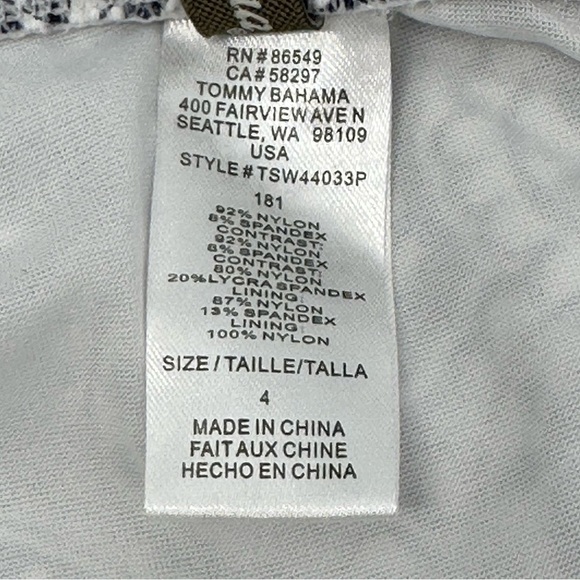 Tommy Bahama Mare Paisley Paradise One Piece Blue White Pink Swimsuit Size 4 - Picture 7 of 7